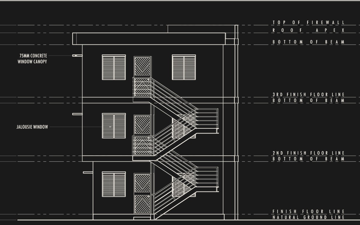 OMBA Three, architect&rsquo;s front elevation